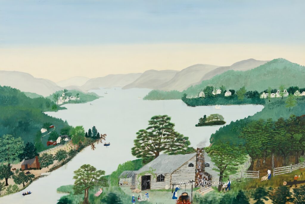 6p摩西奶奶高清油画免费下载装饰画素材下载一-乙霏美术素材网