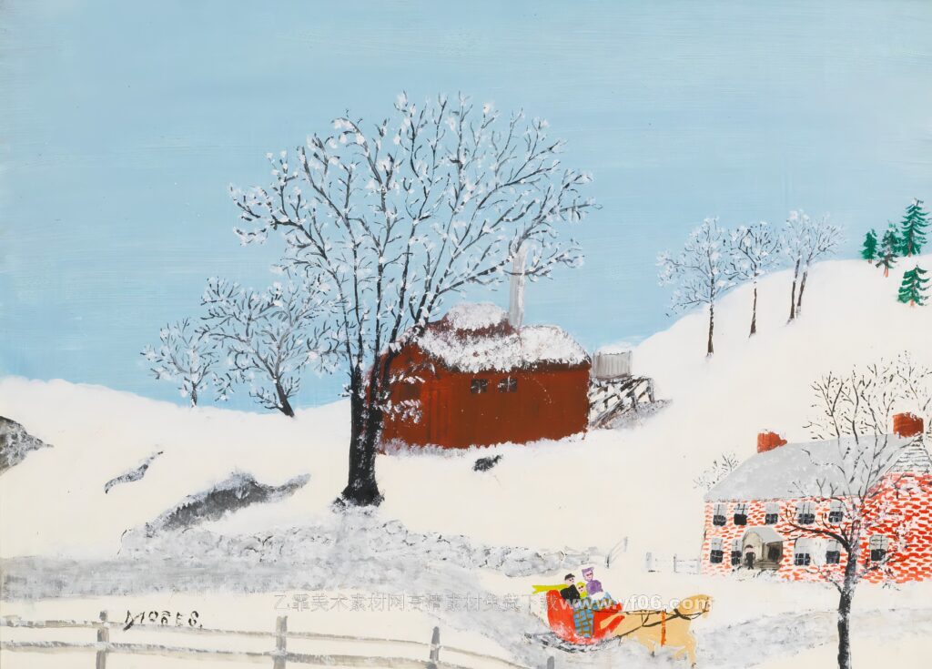 6p摩西奶奶高清油画免费下载装饰画素材下载四-乙霏美术素材网