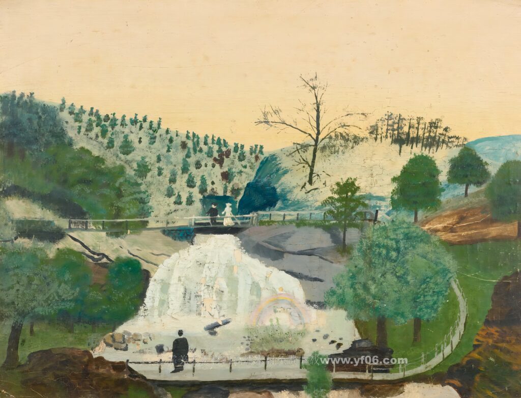 Grandma Moses-Untitled (Landscape With Waterfall)_010147