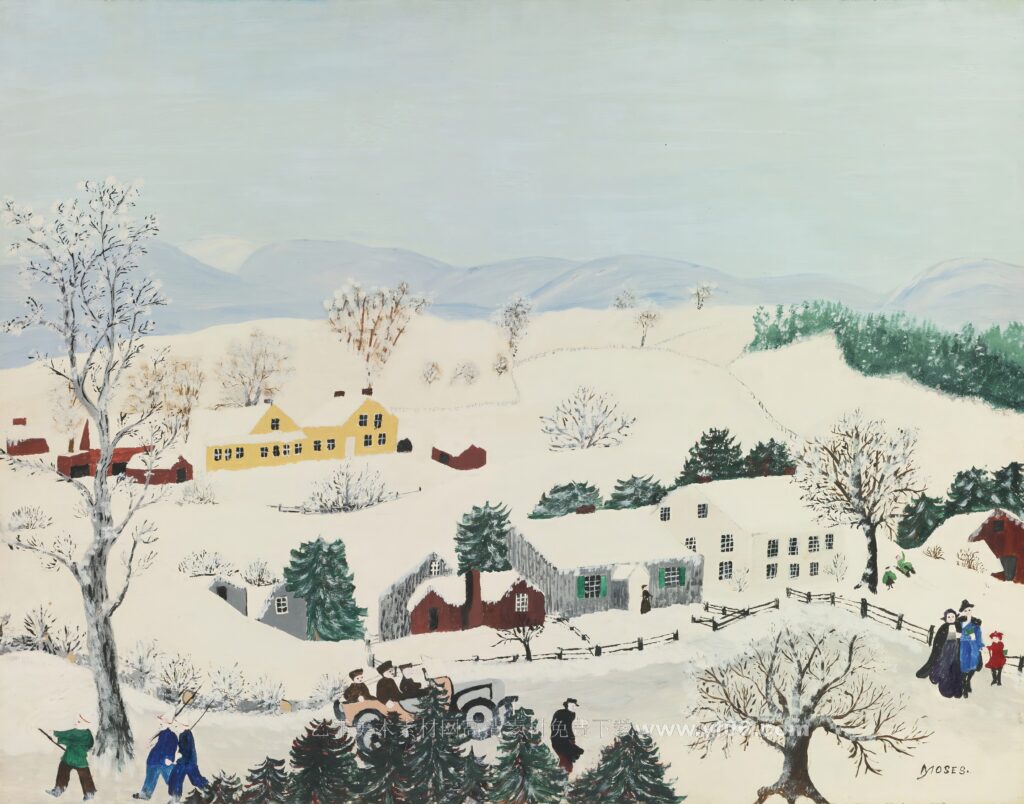 6p摩西奶奶高清油画免费下载装饰画素材下载四-乙霏美术素材网