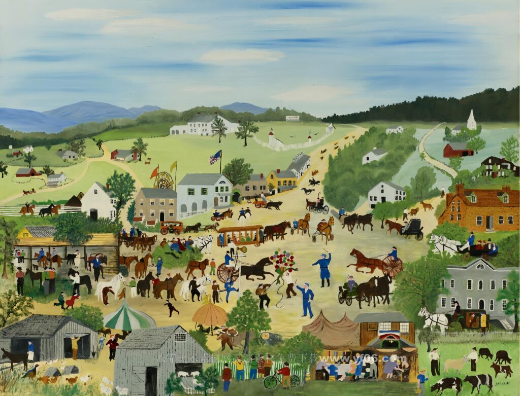 6p摩西奶奶高清油画免费下载装饰画素材下载六-乙霏美术素材网