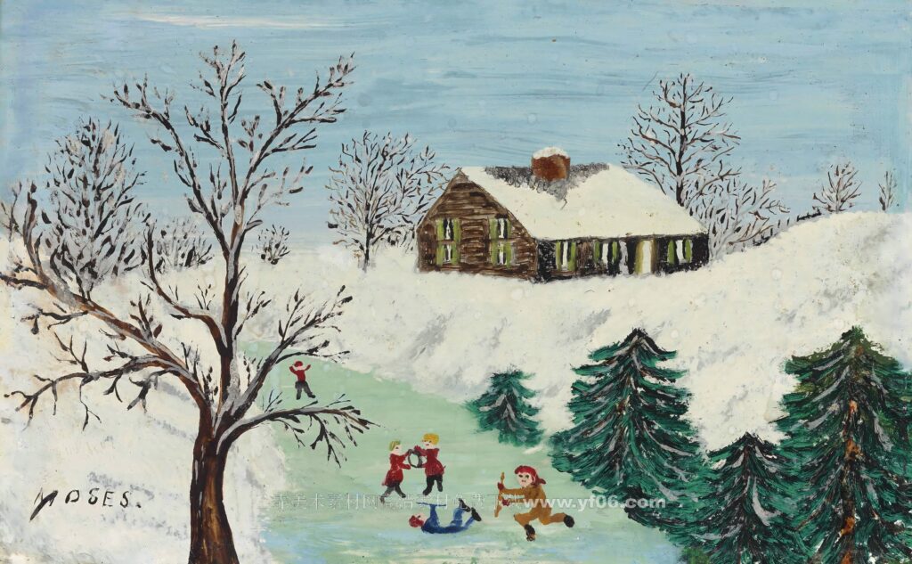 6p摩西奶奶高清油画免费下载装饰画素材下载五-乙霏美术素材网