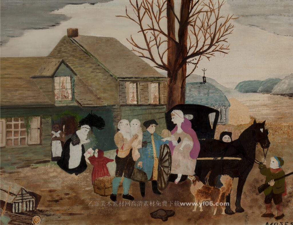 5p摩西奶奶高清油画免费下载装饰画素材下载十八-乙霏美术素材网