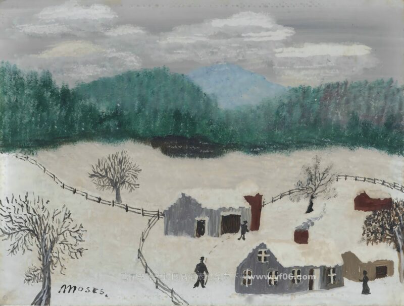 6p摩西奶奶高清油画免费下载装饰画素材下载九-乙霏美术素材网