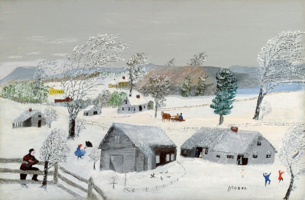 6p摩西奶奶高清油画免费下载装饰画素材下载九-乙霏美术素材网