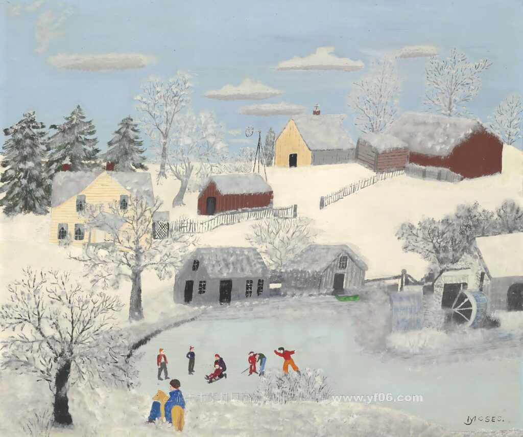 6p摩西奶奶高清油画免费下载装饰画素材下载十三-乙霏美术素材网