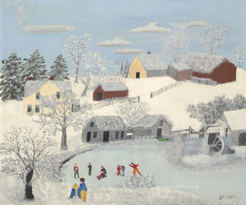 6p摩西奶奶高清油画免费下载装饰画素材下载十三-乙霏美术素材网