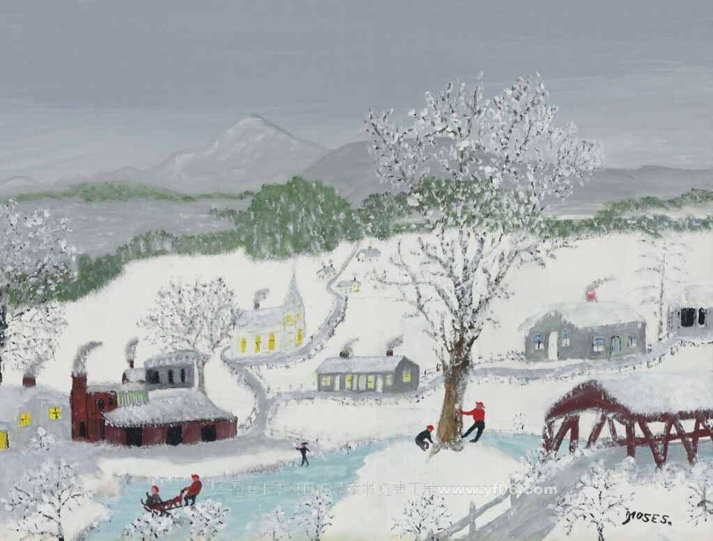 6p摩西奶奶高清油画免费下载装饰画素材下载十三-乙霏美术素材网