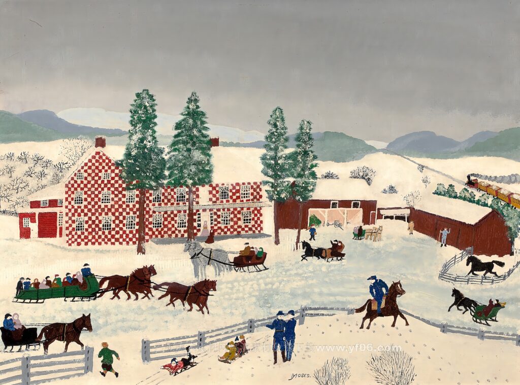 6p摩西奶奶高清油画免费下载装饰画素材下载十五-乙霏美术素材网