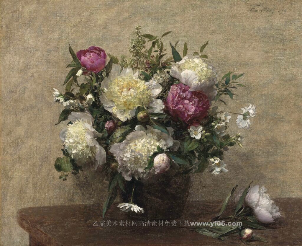 亨利·方丹-拉图尔高清油画素材下载五-乙霏美术素材网