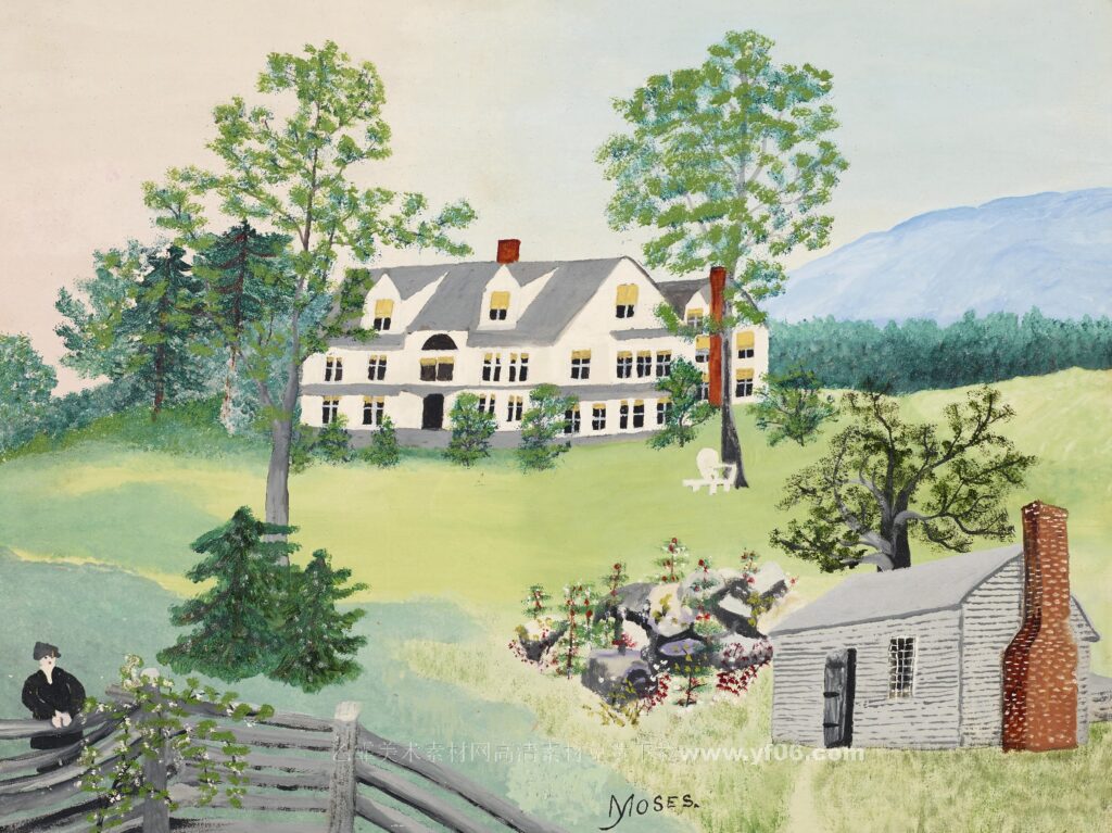 6p摩西奶奶高清油画免费下载装饰画素材下载十七-乙霏美术素材网