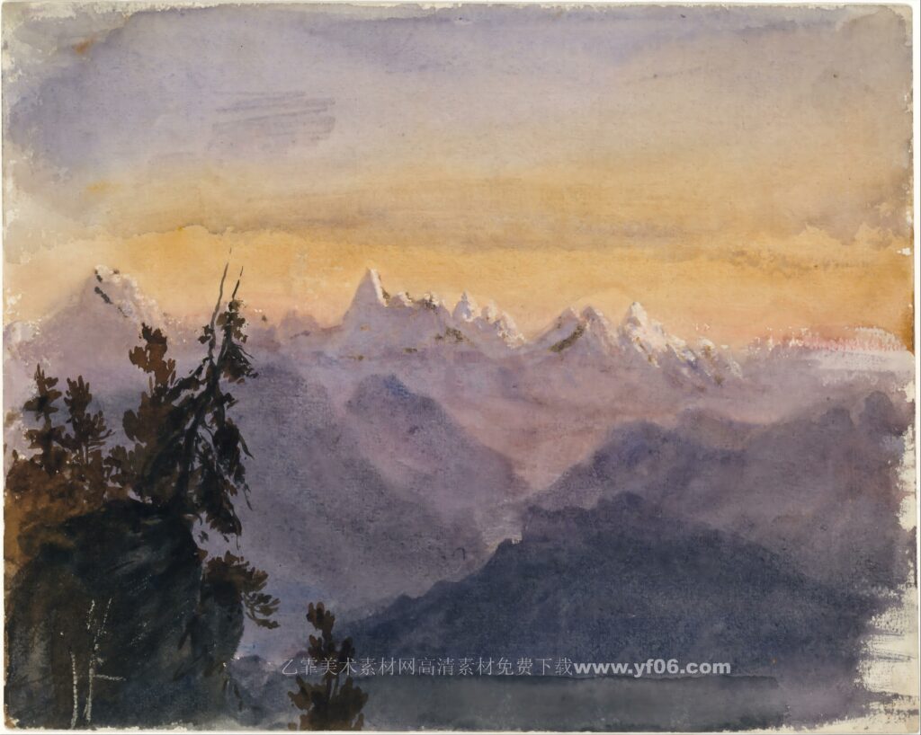 萨金特高清油画素材免费下载风景油画-乙霏美术素材网