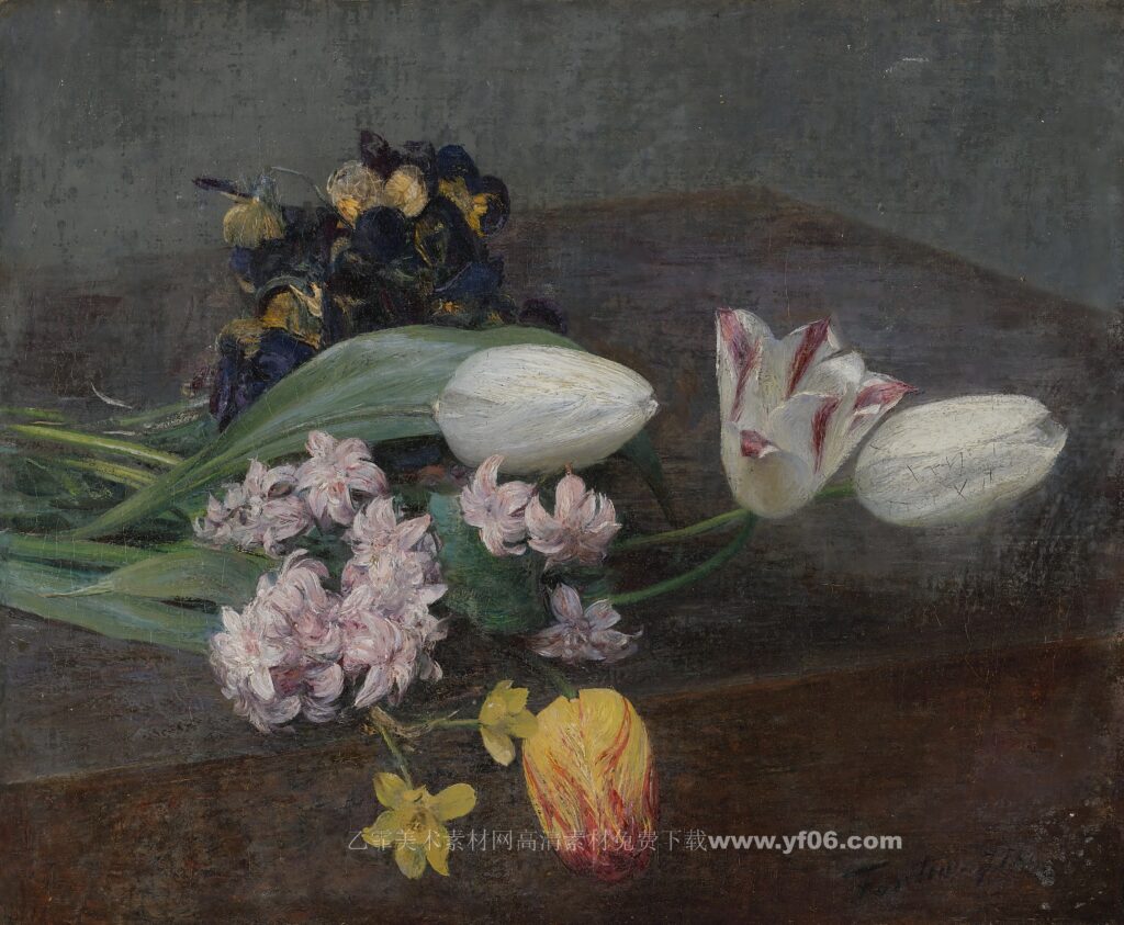 亨利·方丹-拉图尔高清油画素材下载一-乙霏美术素材网