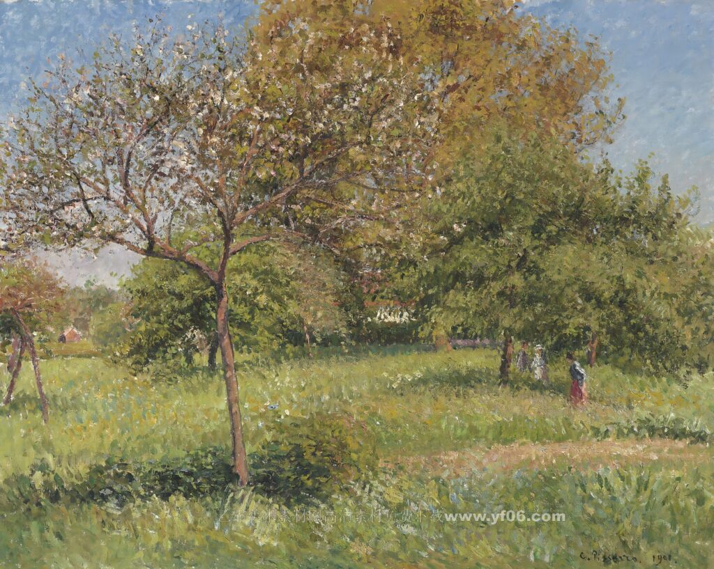 Le grand noyer, matin, Eragny, 1901_010757