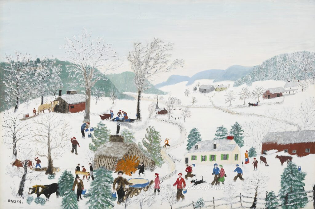 5p摩西奶奶高清油画免费下载装饰画素材下载十八-乙霏美术素材网