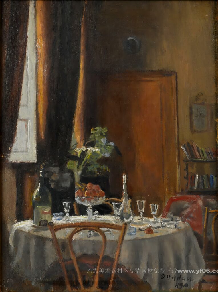 帕特里克·威廉·亚当高清油画素材免费下载——室内油画-乙霏美术素材网