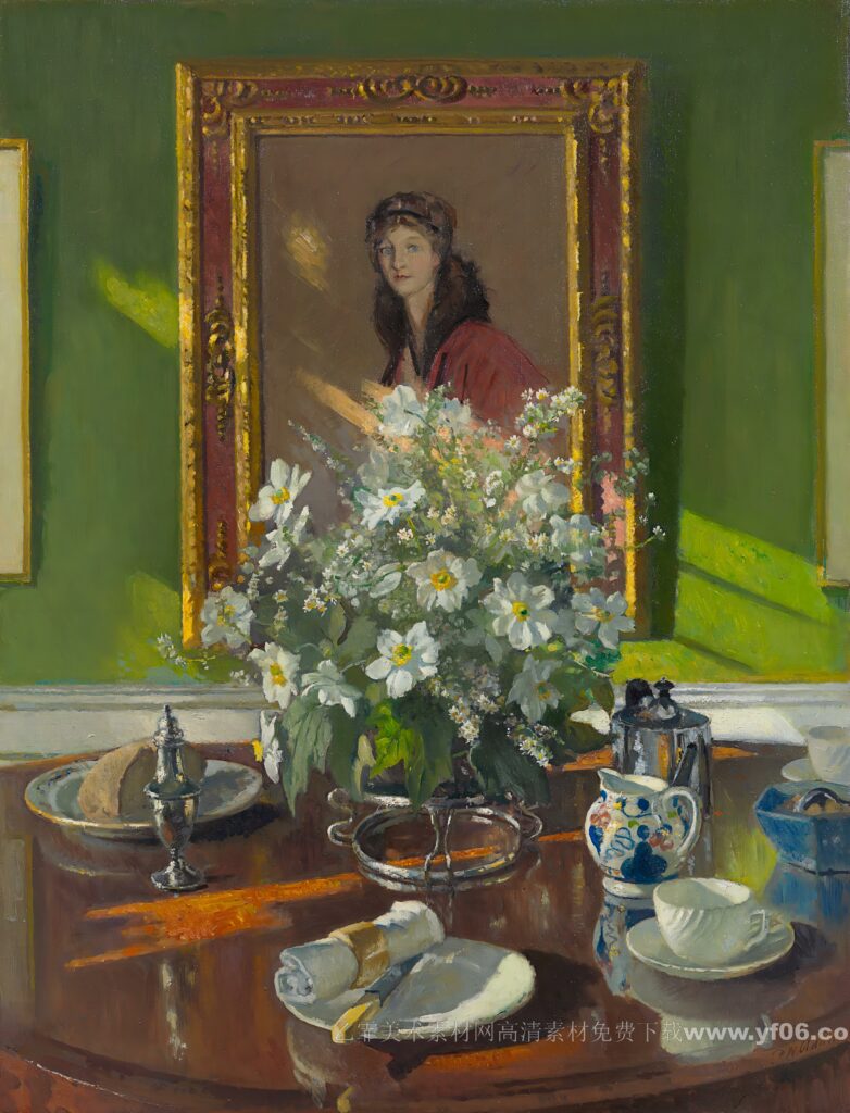 帕特里克·威廉·亚当高清油画素材免费下载——鲜花-乙霏美术素材网