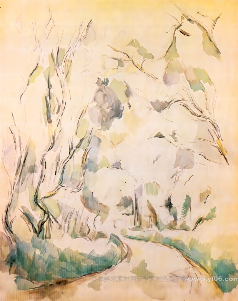 Paul_Cézanne-_Well_and_Winding_Path_in_the_Park_of_Chateau_Noir_014040