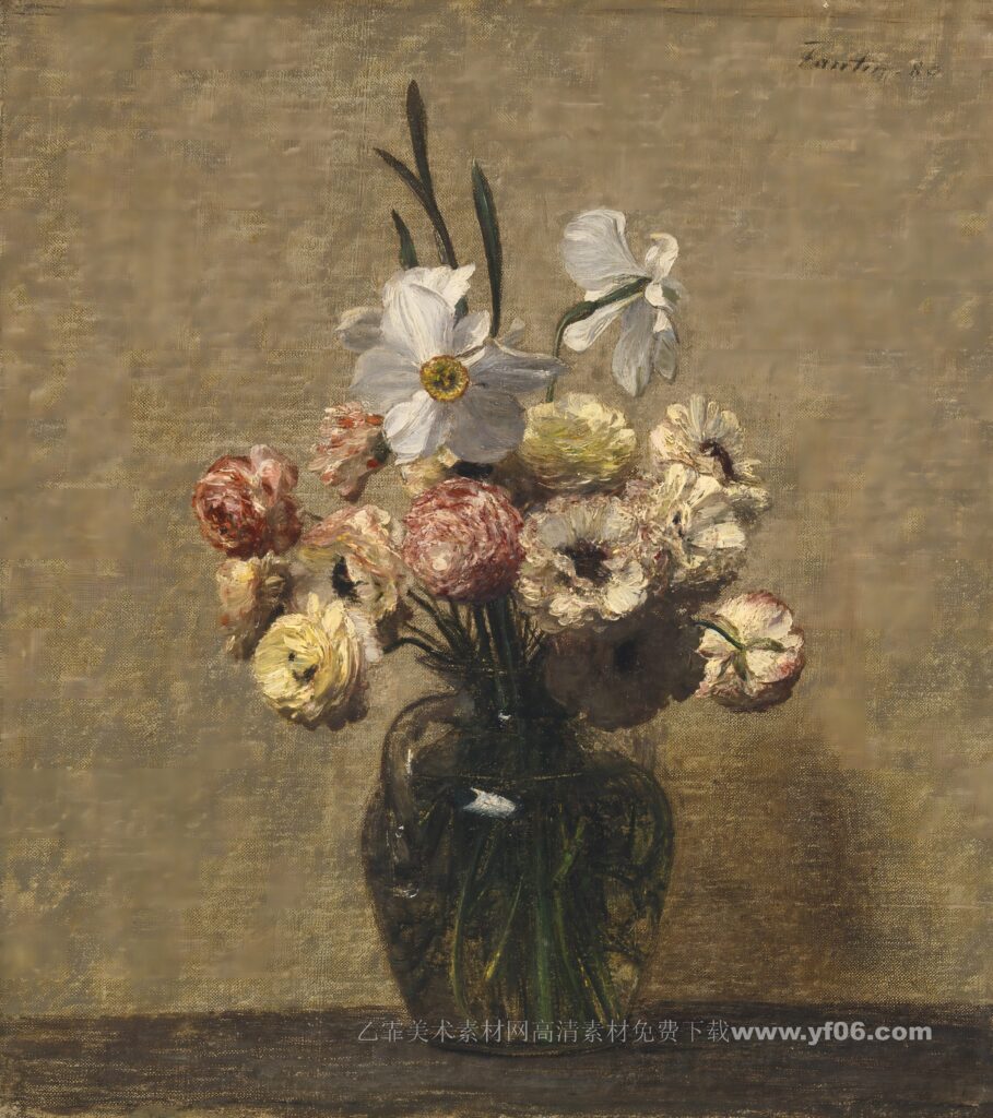 亨利·方丹-拉图尔高清油画素材下载三-乙霏美术素材网