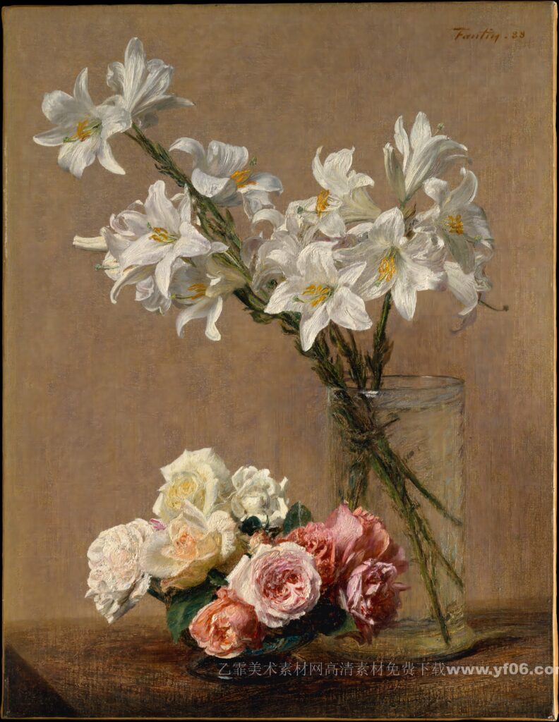 亨利·方丹-拉图尔高清油画素材下载二-乙霏美术素材网