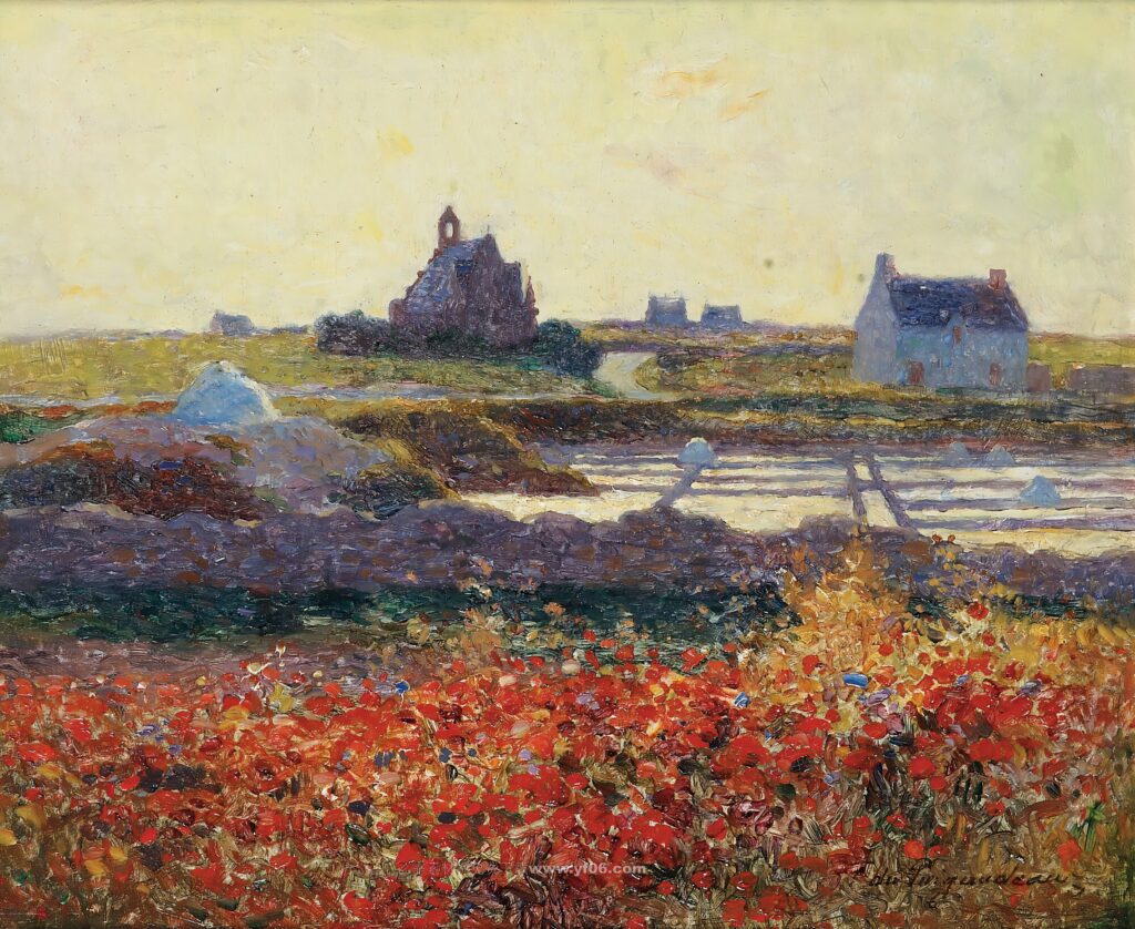 费迪南德·杜·普伊戈多高清油画素材免费下载——花园3-乙霏美术素材网