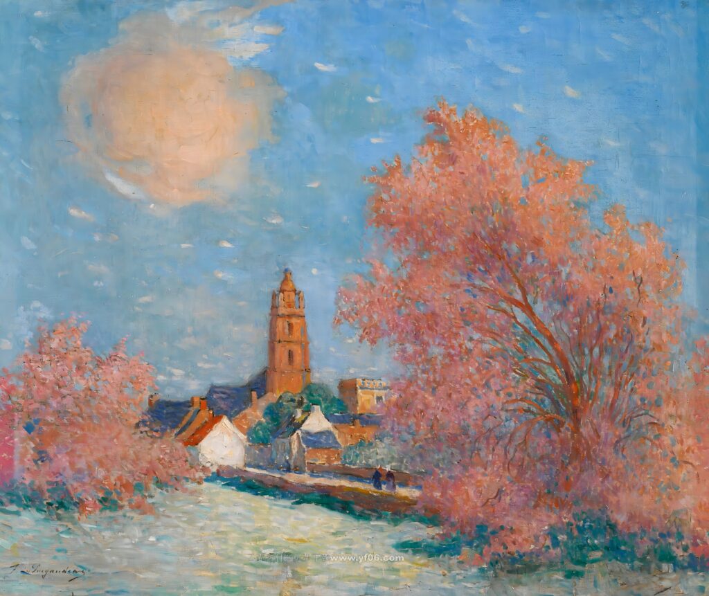 费迪南德·杜·普伊戈多高清油画素材免费下载——花园3-乙霏美术素材网