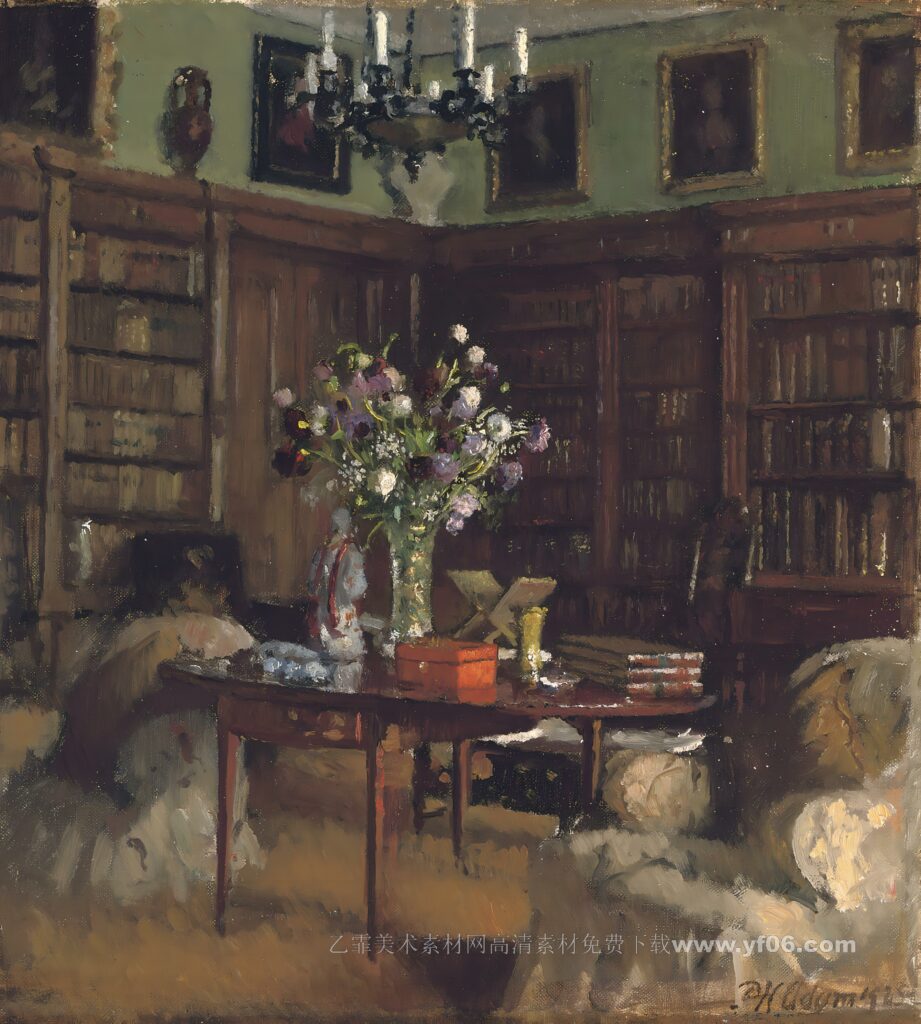 帕特里克·威廉·亚当高清油画素材免费下载——室内油画-乙霏美术素材网
