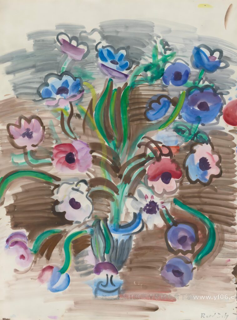 4p劳尔·杜飞风景油画装饰画高清素材图下载鲜花静物二-乙霏美术素材网