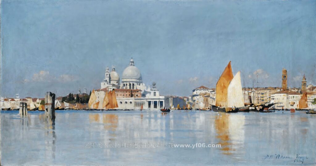 帕特里克·威廉·亚当高清油画素材免费下载——吉维尼印象-乙霏美术素材网
