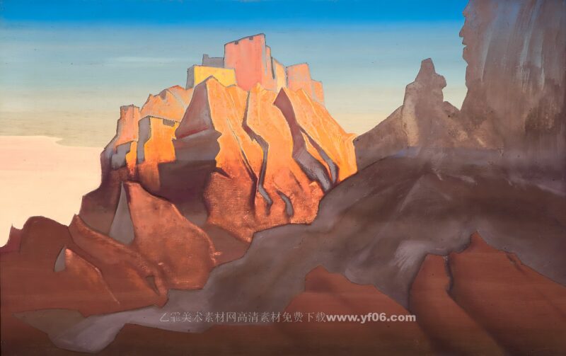 8p【俄罗斯】尼古拉斯·罗瑞克油画风景二打印高清图下载-乙霏美术素材网