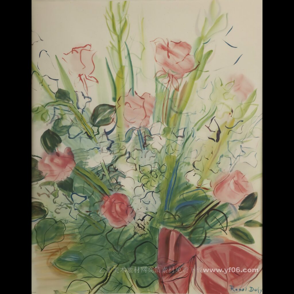 4p劳尔·杜飞风景油画装饰画高清素材图下载鲜花静物三-乙霏美术素材网