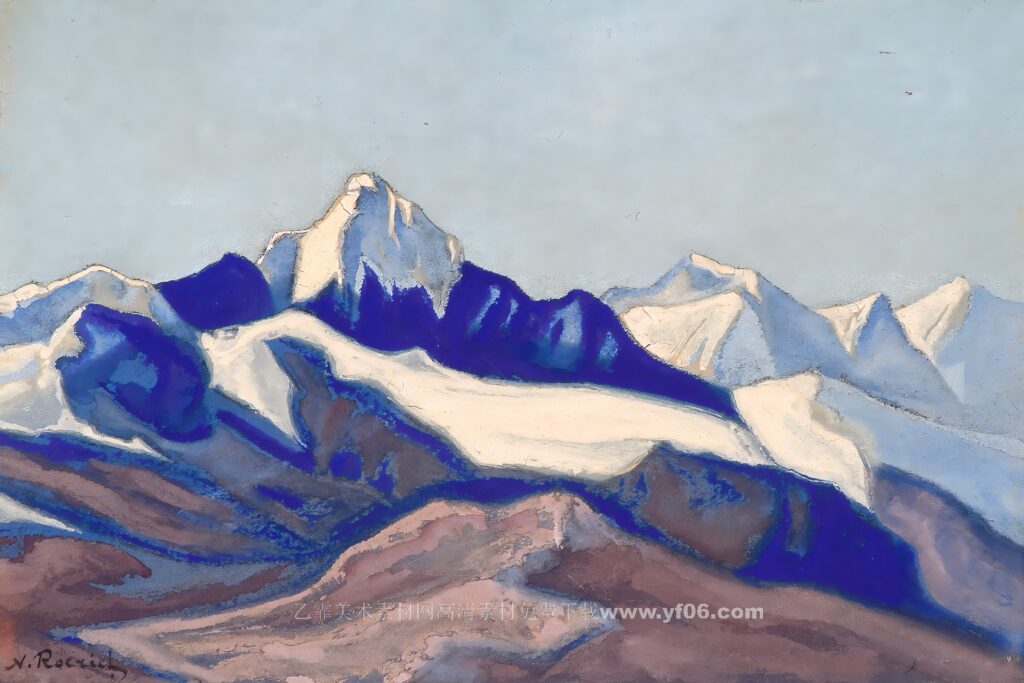 10p【俄罗斯】尼古拉斯·罗瑞克油画风景一打印高清图下载-乙霏美术素材网