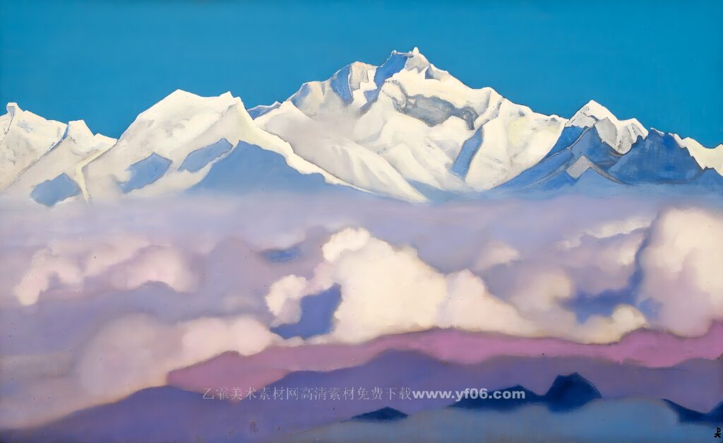 10p【俄罗斯】尼古拉斯·罗瑞克油画风景三打印高清图下载-乙霏美术素材网