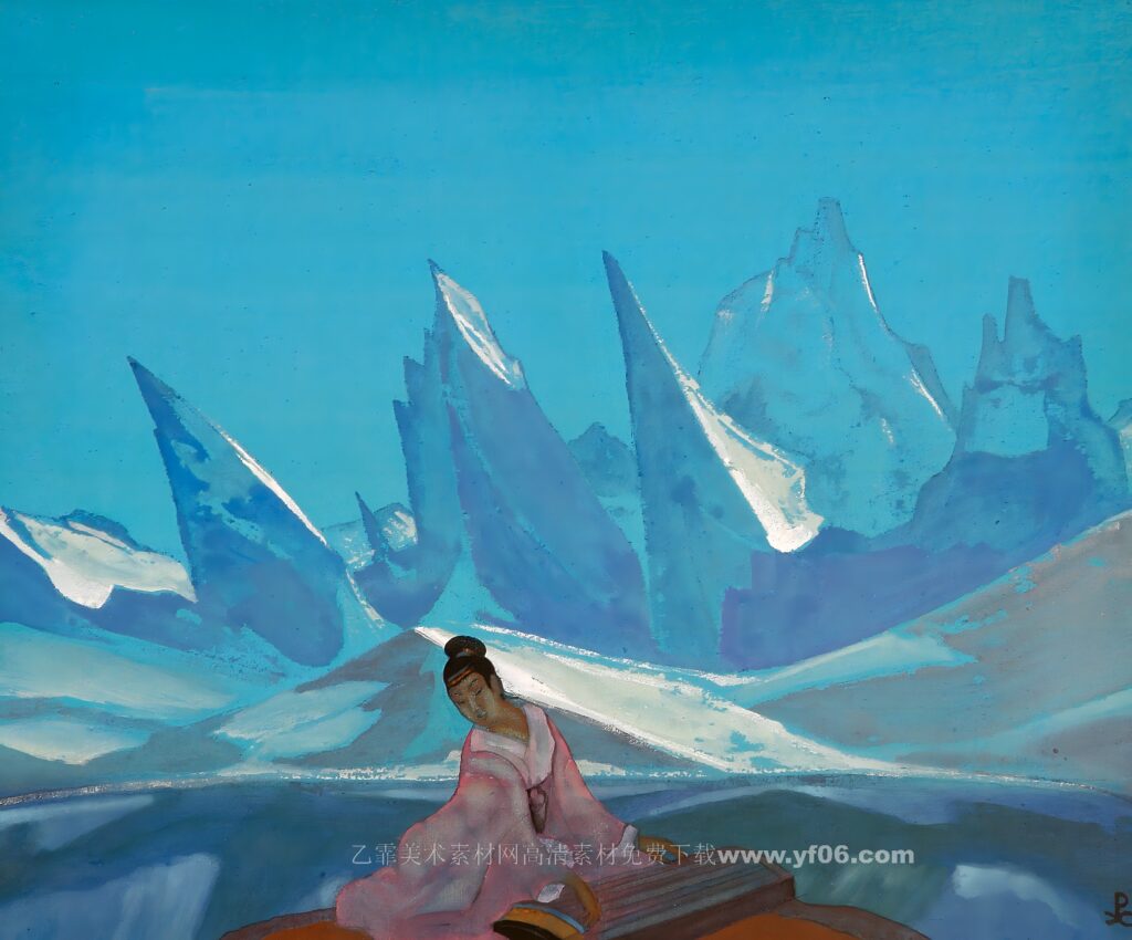 6p【俄罗斯】尼古拉斯·罗瑞克油画风景人物一打印高清图下载-乙霏美术素材网