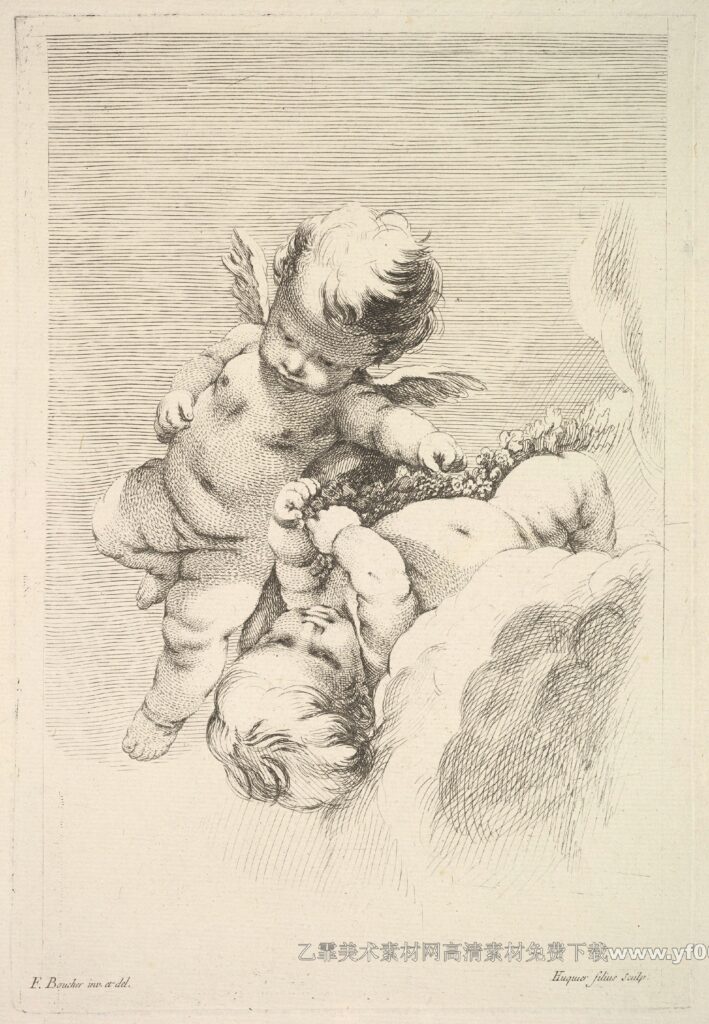 小天使版画高清素材下载三-乙霏美术素材网