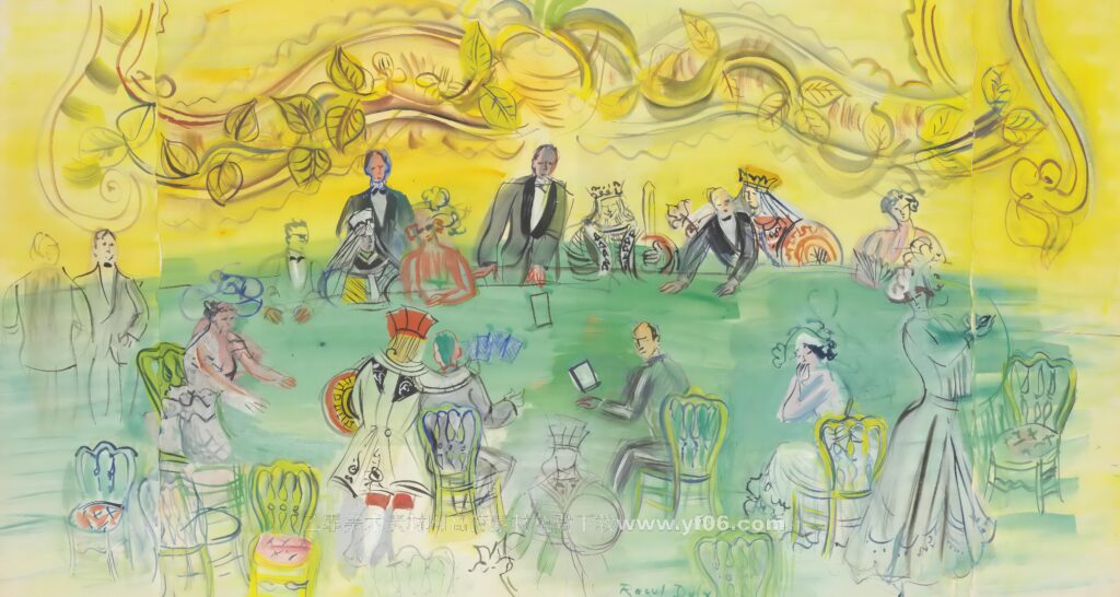 4p劳尔·杜飞风景油画装饰画高清素材图下载鲜花人物二-乙霏美术素材网