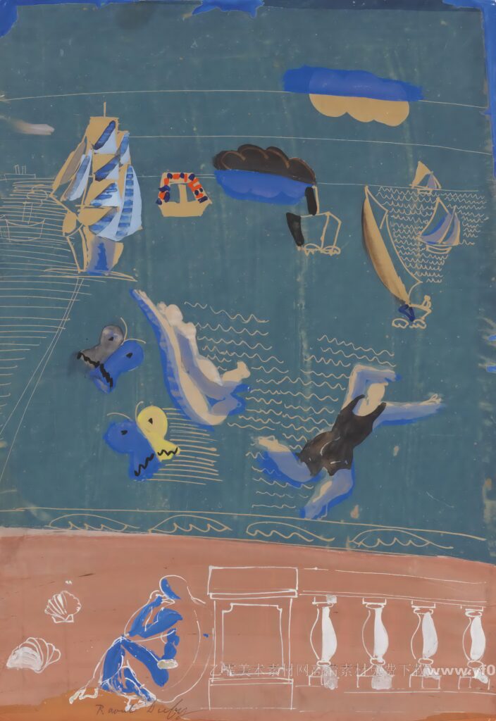 4p劳尔·杜飞风景油画装饰画高清素材图下载鲜花人物一-乙霏美术素材网