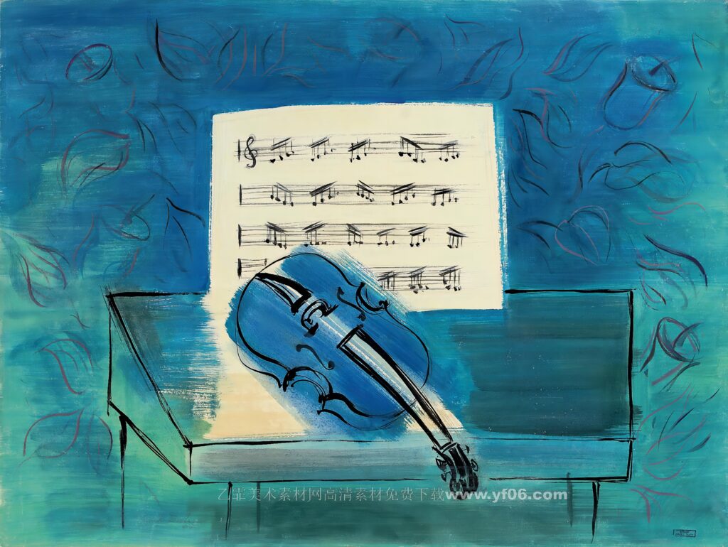 3p劳尔·杜飞风景油画装饰画高清素材图下载鲜花静物四-乙霏美术素材网