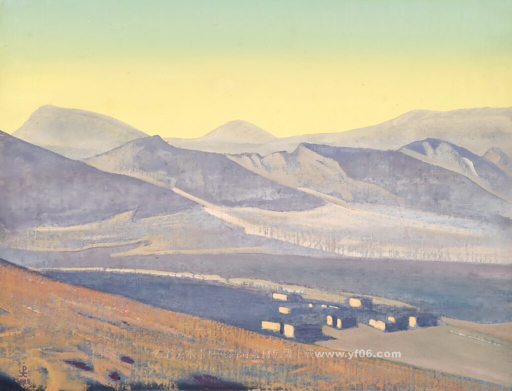 6p【俄罗斯】尼古拉斯·罗瑞克油画风景四打印高清图下载-乙霏美术素材网