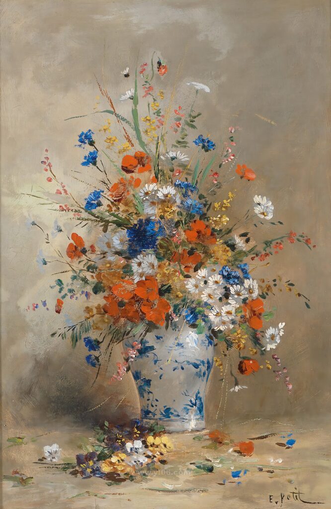 古典花卉静物油画 (23)_025956