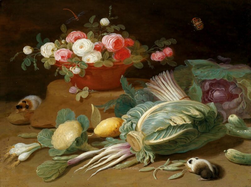 10p古典鲜花静物油画合集四十七-乙霏美术素材网