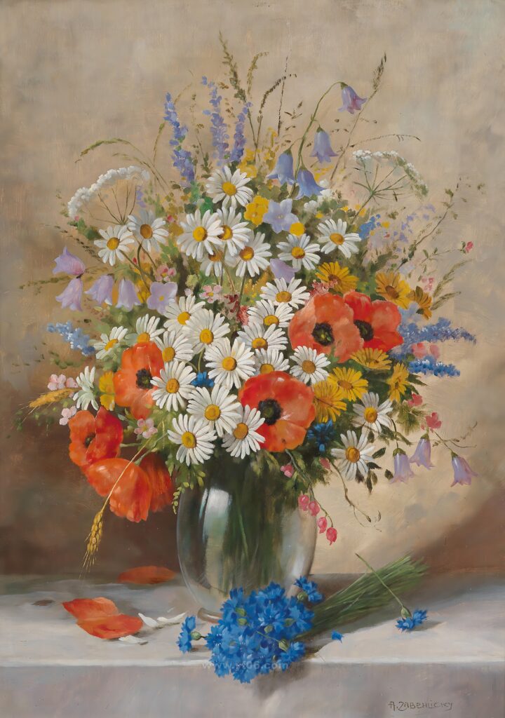 古典花卉静物油画 (5)_031300