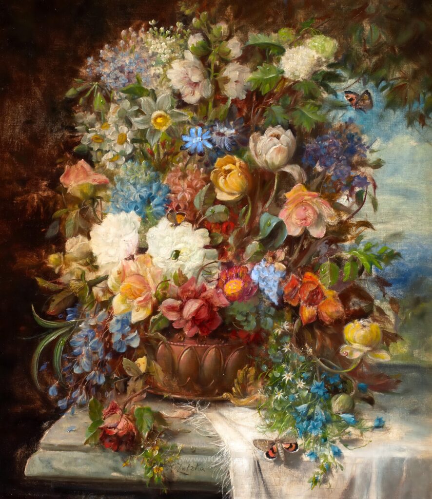 古典花卉静物油画 (83)_022216