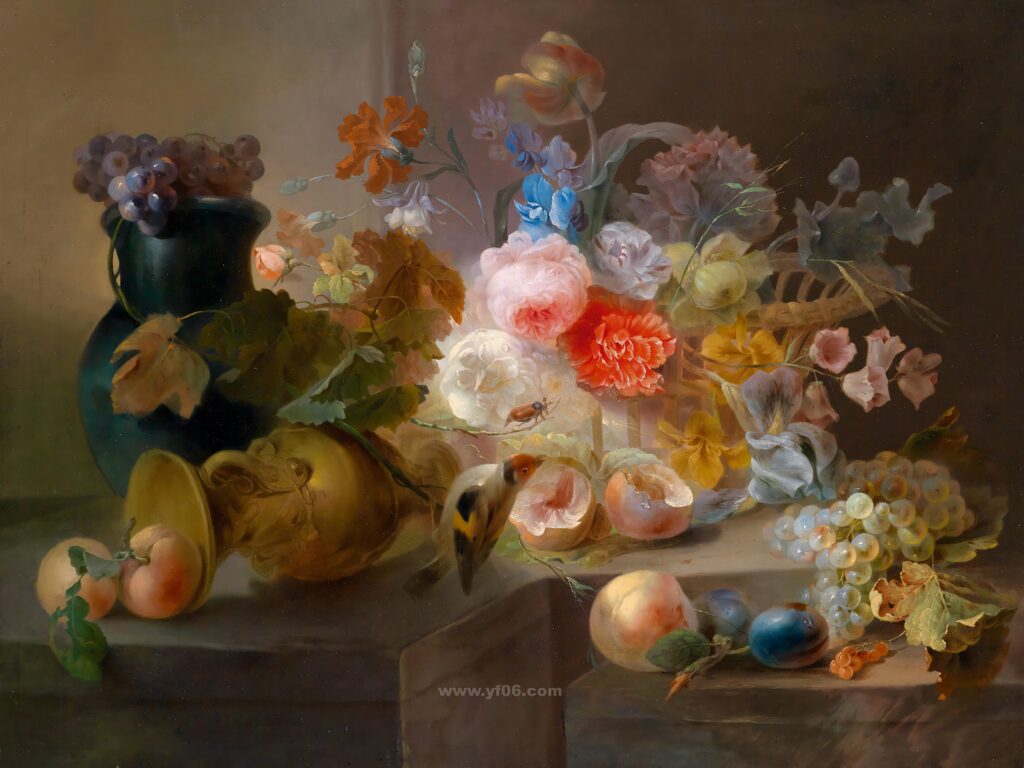 古典花卉静物油画 (93)_021634