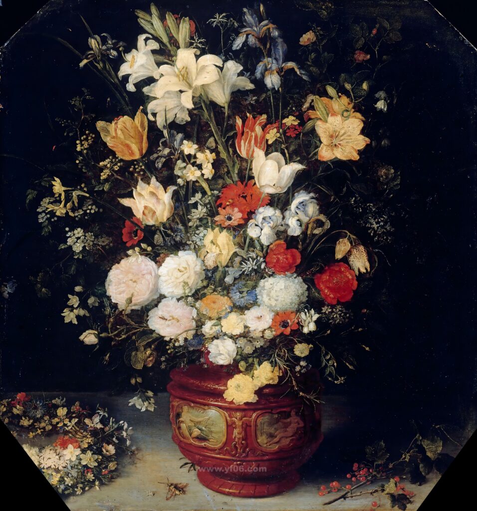 古典花卉静物油画 (94)_021621