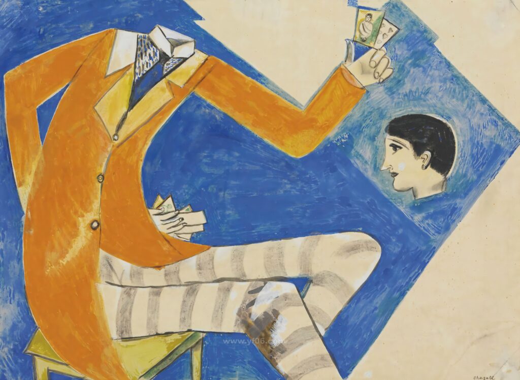 5p马克·夏卡尔高清图油画水彩装饰画打印素材免费下载八-乙霏美术素材网