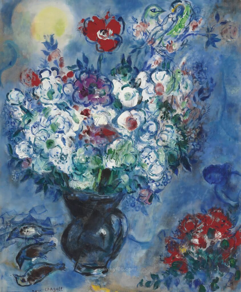 4p马克·夏卡尔高清图油画水彩装饰画打印素材免费下载一-乙霏美术素材网