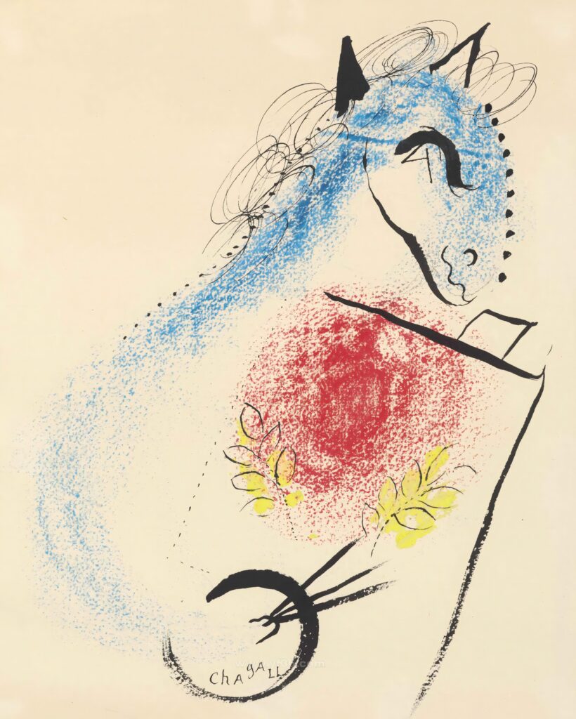 5p马克·夏卡尔高清图油画水彩装饰画打印素材免费下载七-乙霏美术素材网