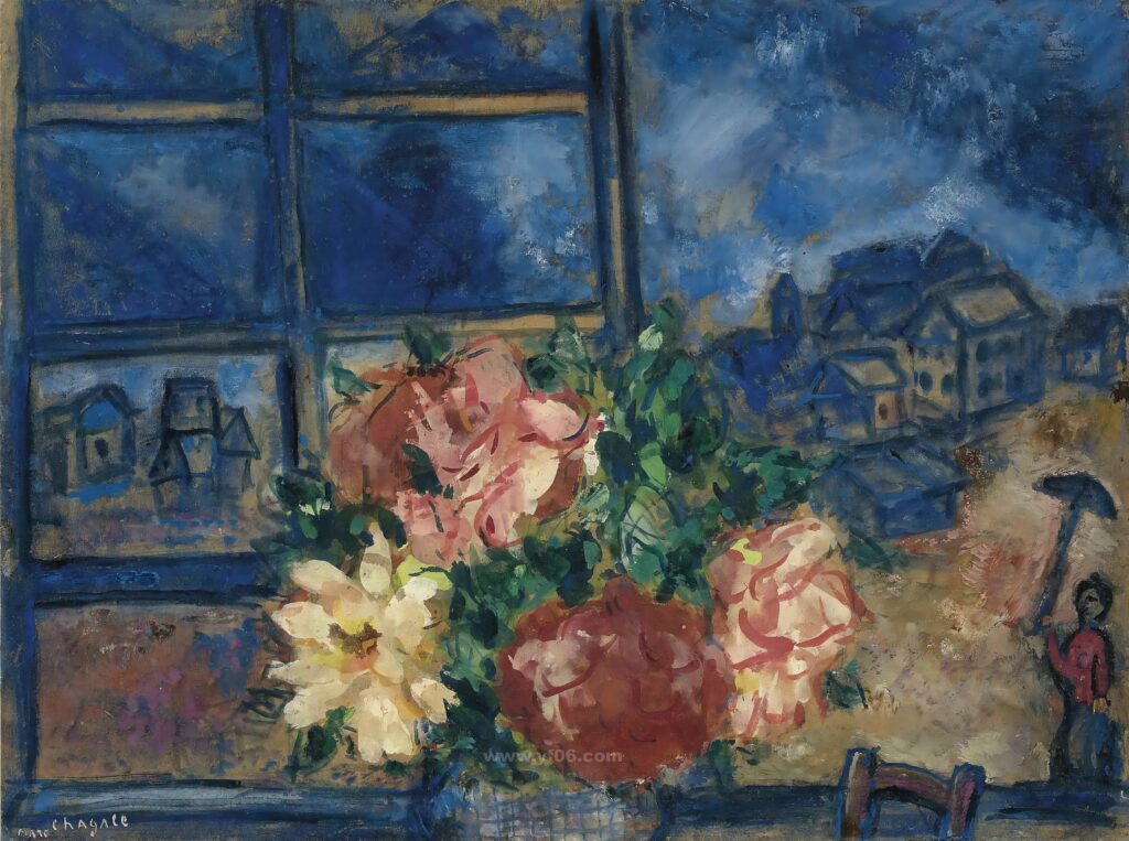 5p马克·夏卡尔高清图油画水彩装饰画打印素材免费下载六-乙霏美术素材网