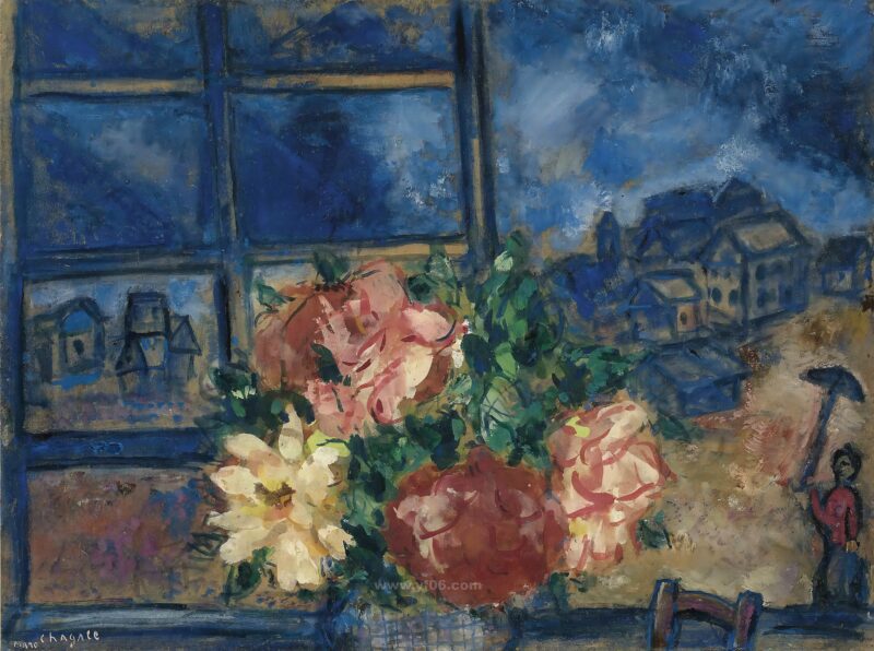 5p马克·夏卡尔高清图油画水彩装饰画打印素材免费下载六-乙霏美术素材网